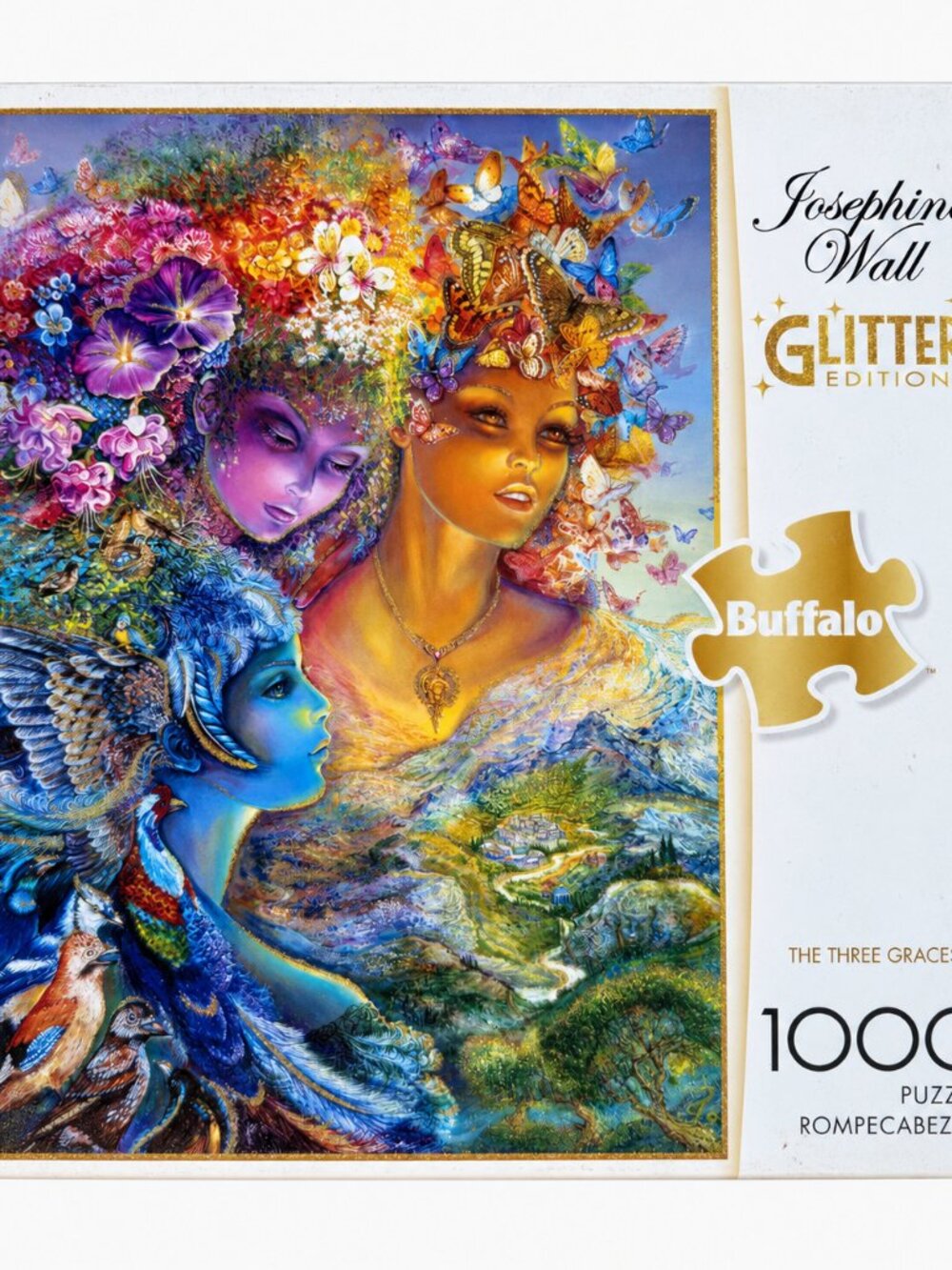 Buffalo Games Josephine Wall The Three Graces 1000-Piece Glitter Puzzle
